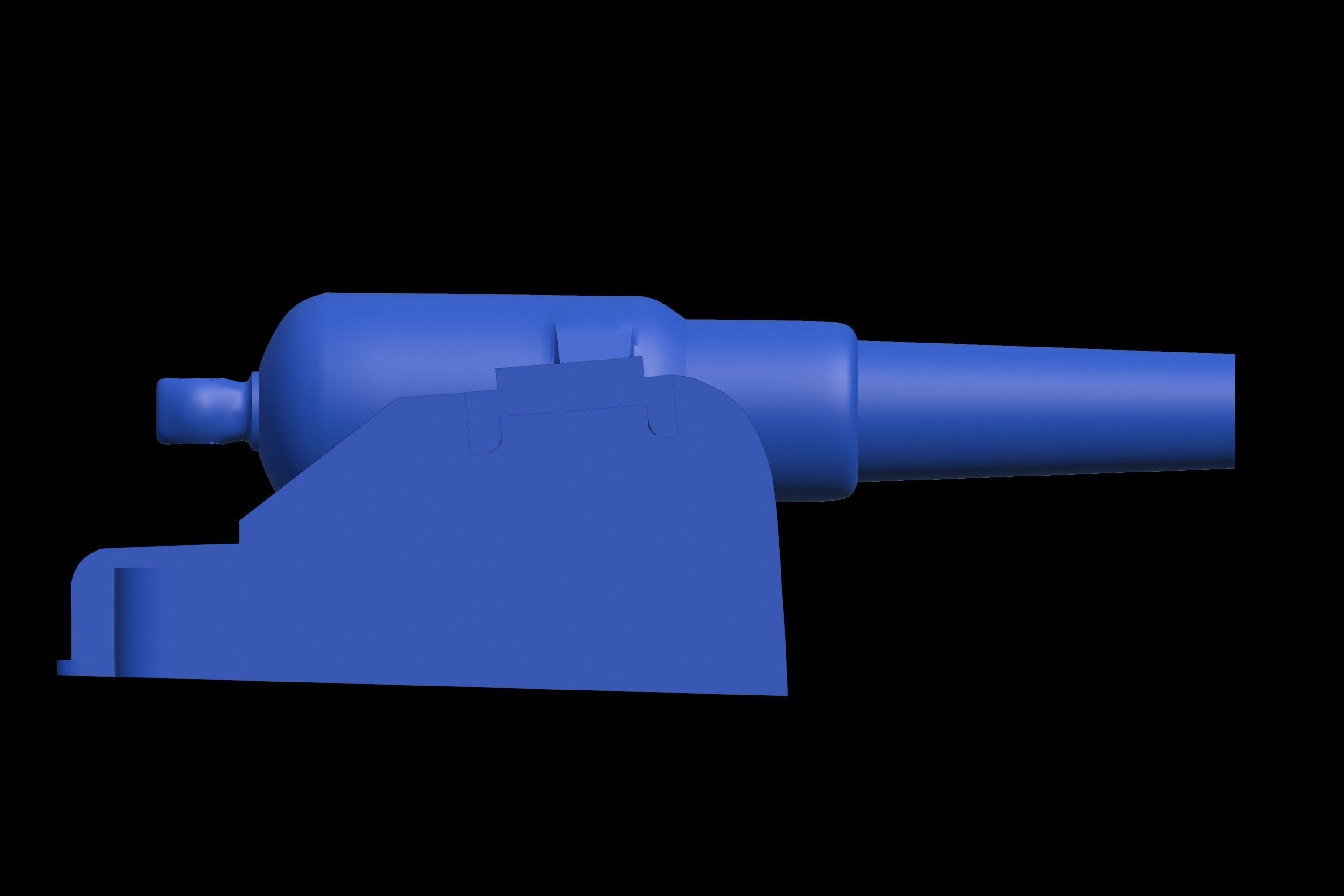 RML 10-inch 18-ton gun simple model 3D print model_6