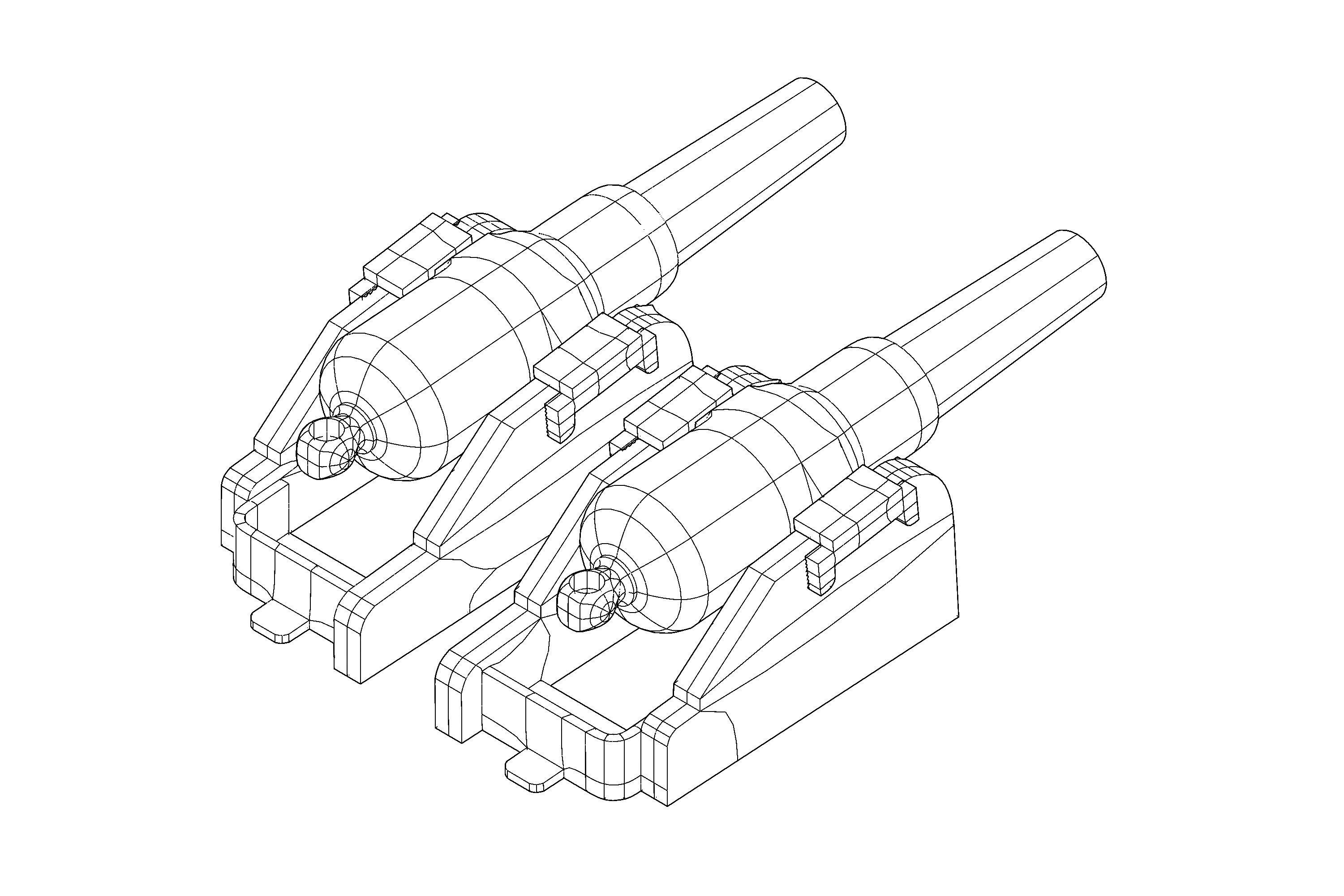 RML 10-inch 18-ton gun simple model 3D print model_7