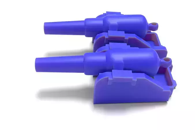 RML 10-inch 18-ton gun simple model 3D print model