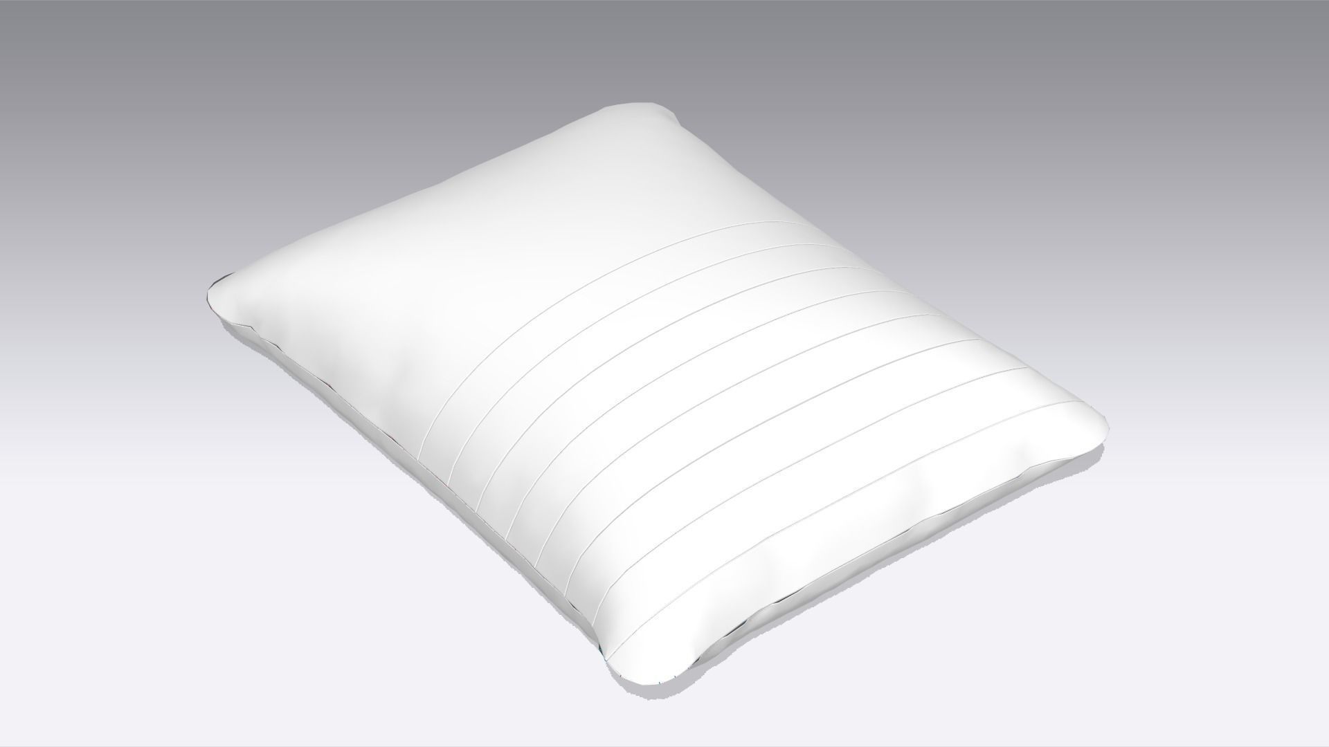 Cushion Low-poly 3D model_2