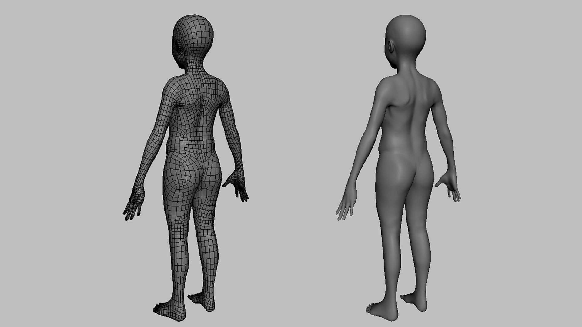 Boy  BaseMesh Low-poly 3D model_6