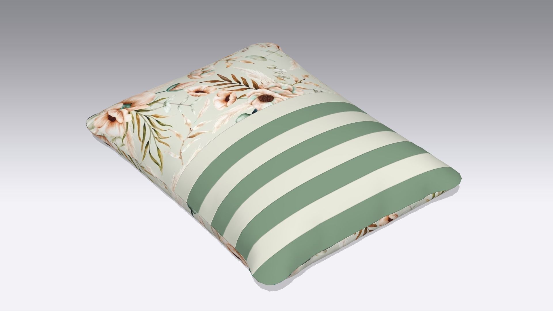 Cushion Low-poly 3D model_2