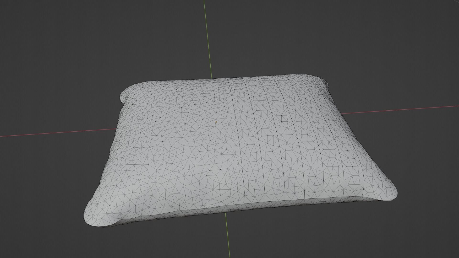 Cushion Low-poly 3D model_7