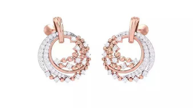 Beads Balls High Jewelry Diamond Earrings 3dm stl renders 3D print model