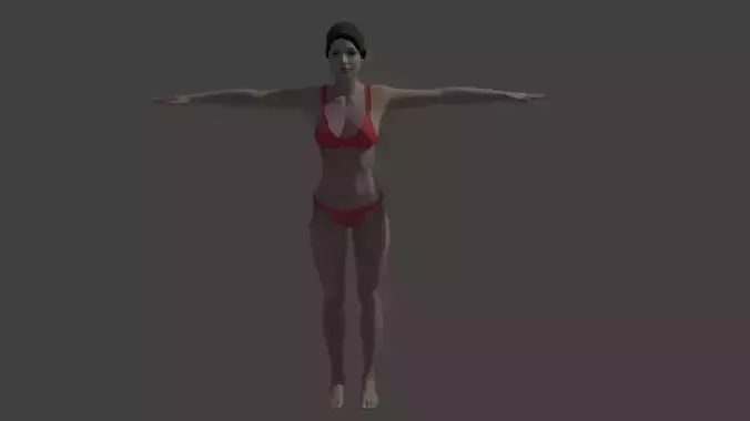 3D female model 