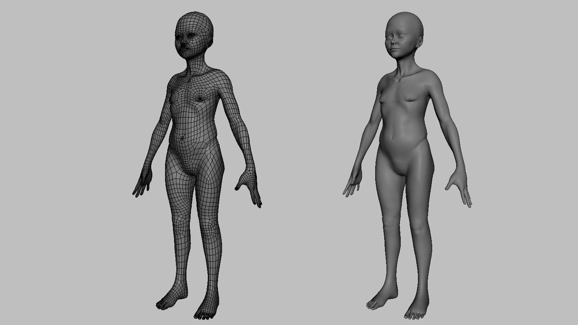 Boy n Girl BaseMesh 3D Model Collection_4