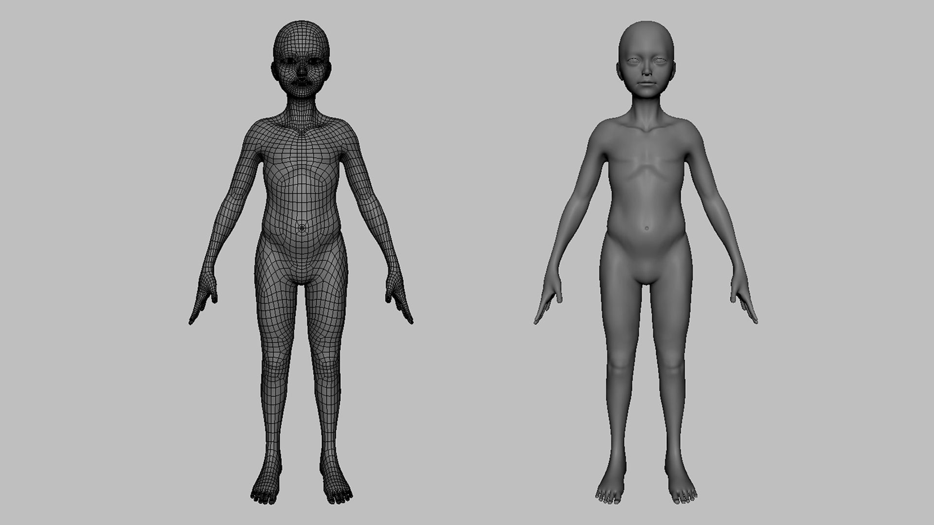 Boy n Girl BaseMesh 3D Model Collection_11