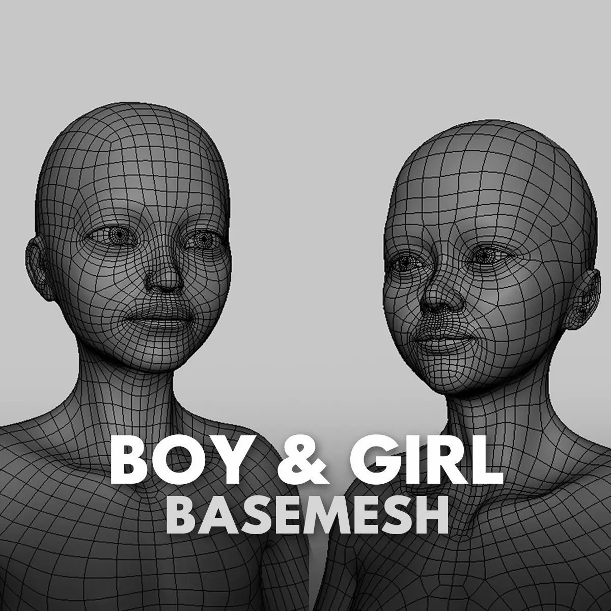 Boy n Girl BaseMesh 3D Model Collection_0