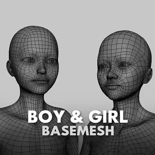Boy n Girl BaseMesh  3D Model Collection