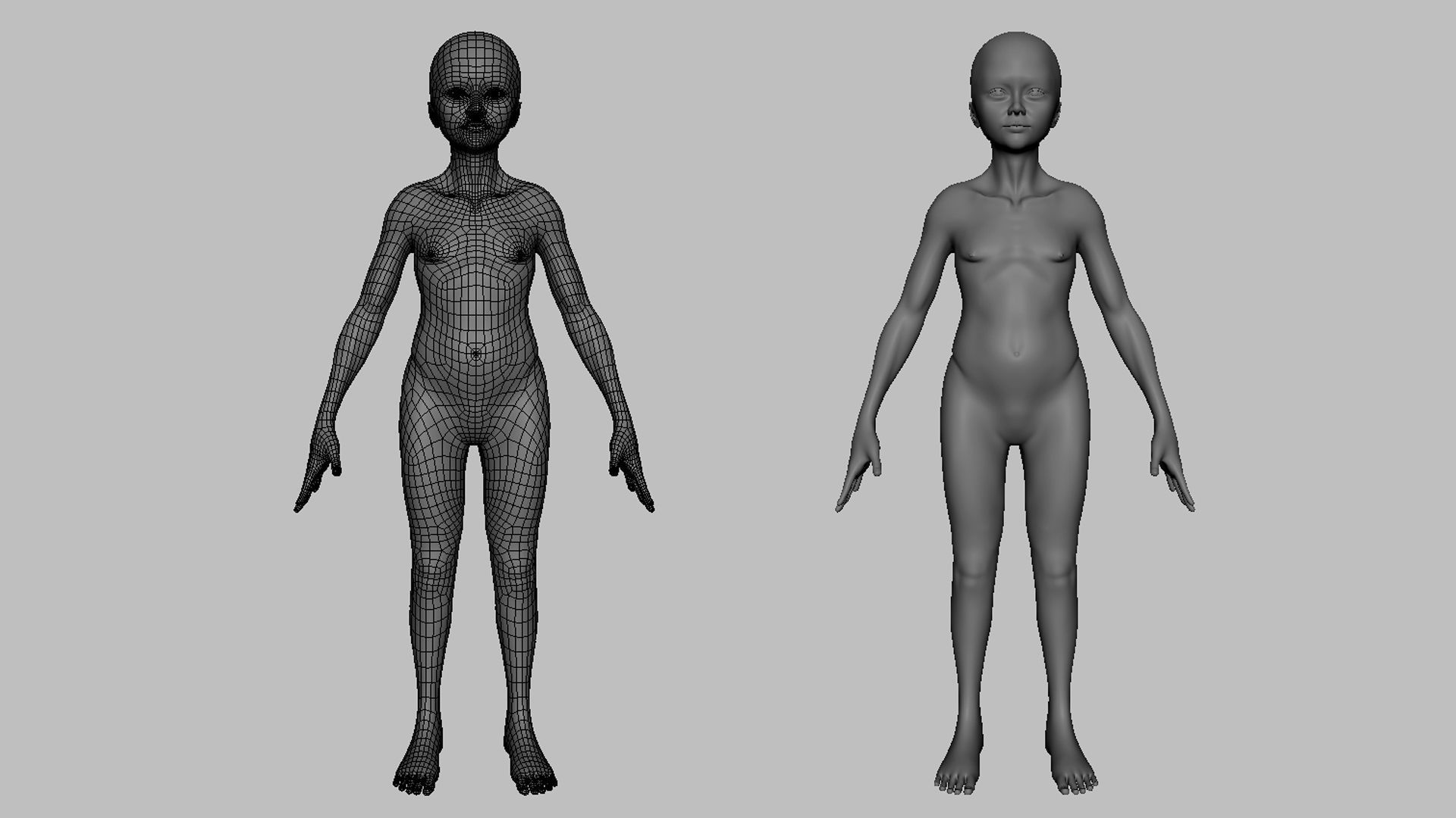Boy n Girl BaseMesh 3D Model Collection_5