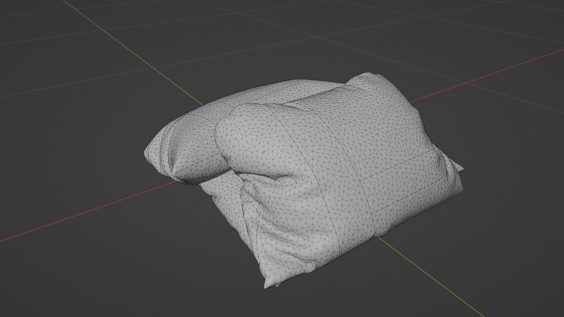 Pillow Low-poly 3D model_6