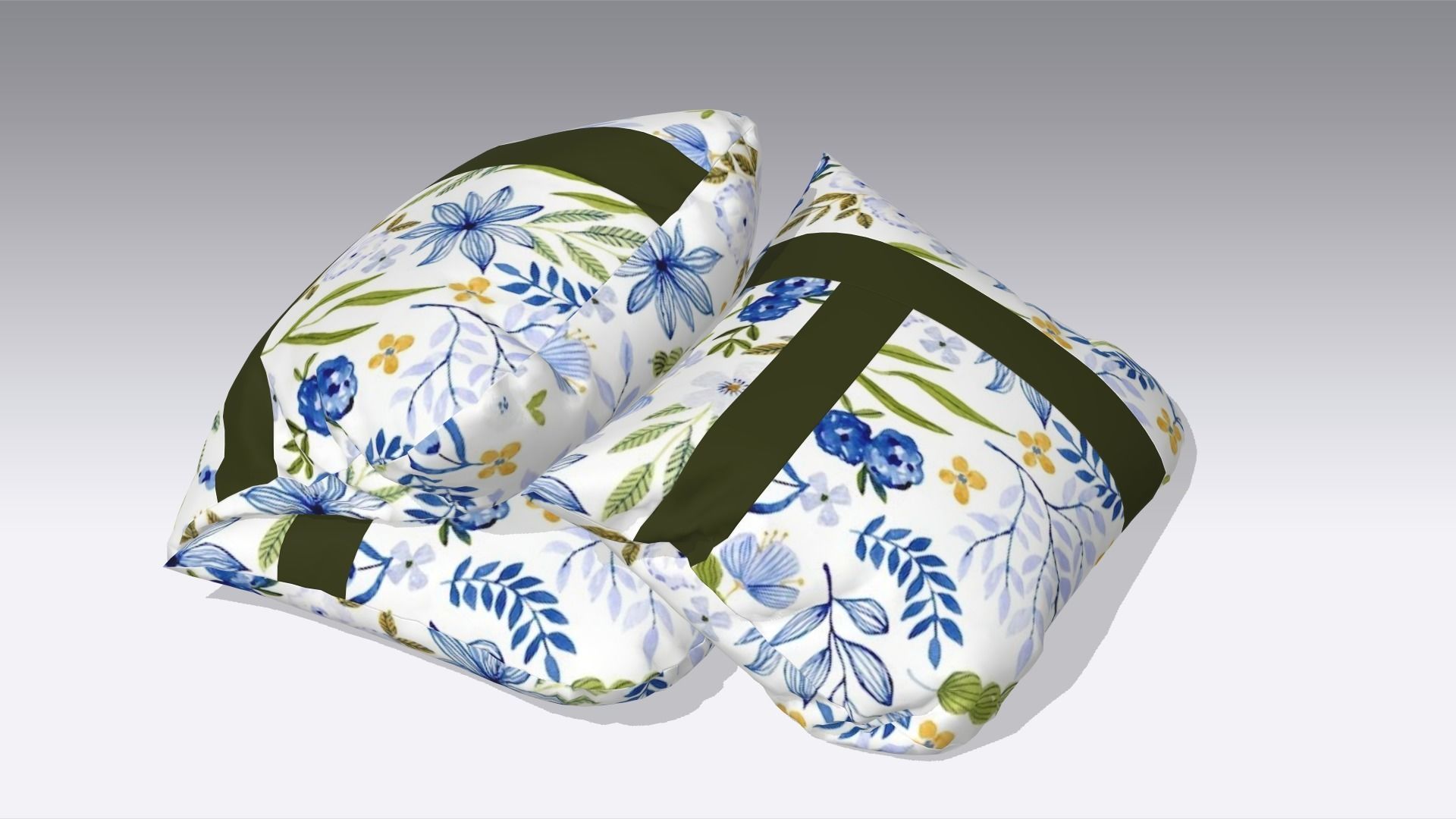 Pillow Low-poly 3D model_4