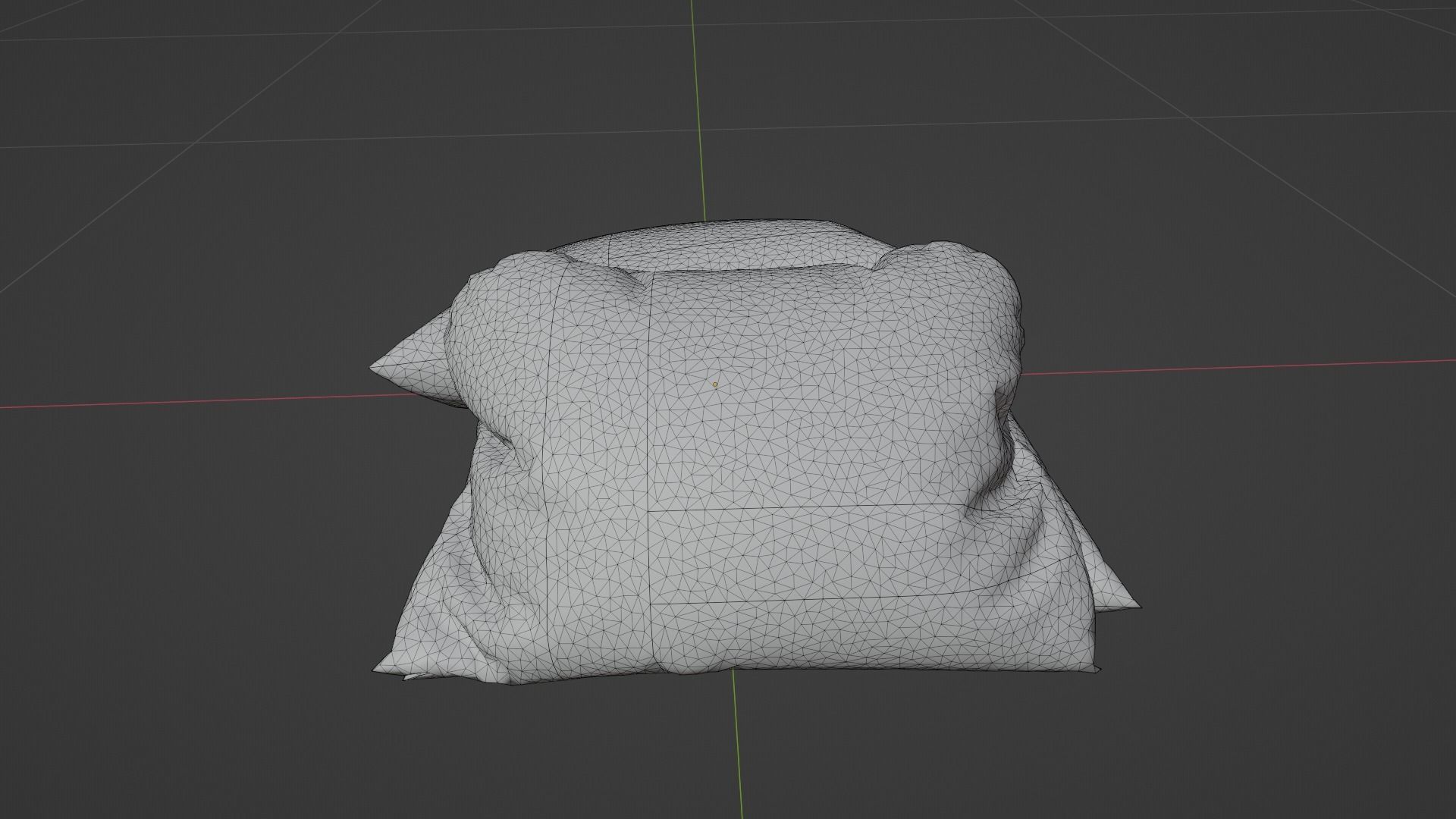 Pillow Low-poly 3D model_7