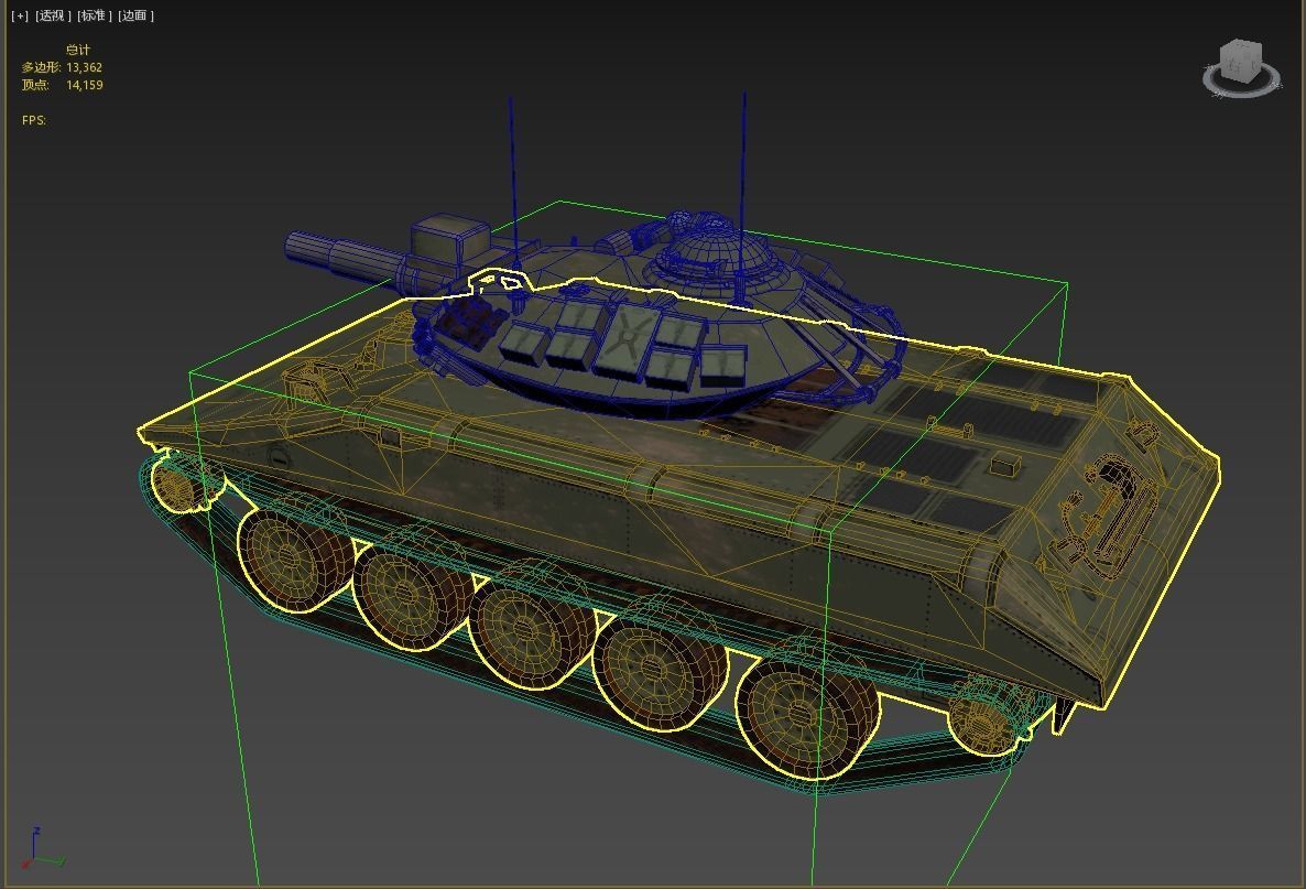 Vietnam War USA Army M551 Sheridan Light Tank Low-poly 3D model_11