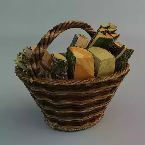 Wicker Basket Free 3D model