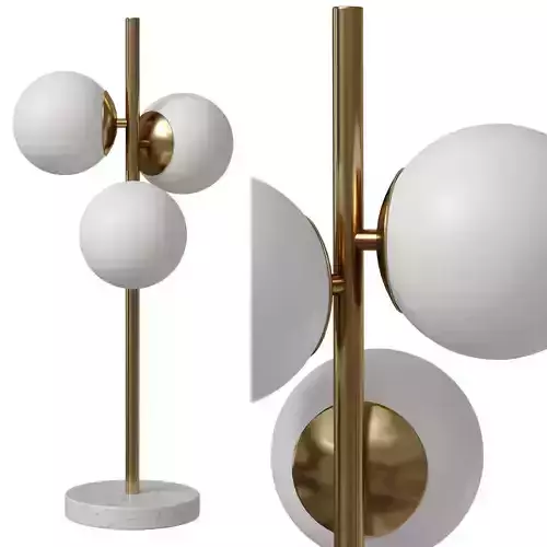 Lampada da Tavolo con 3 Sfere in Vetro Uvol 3D model