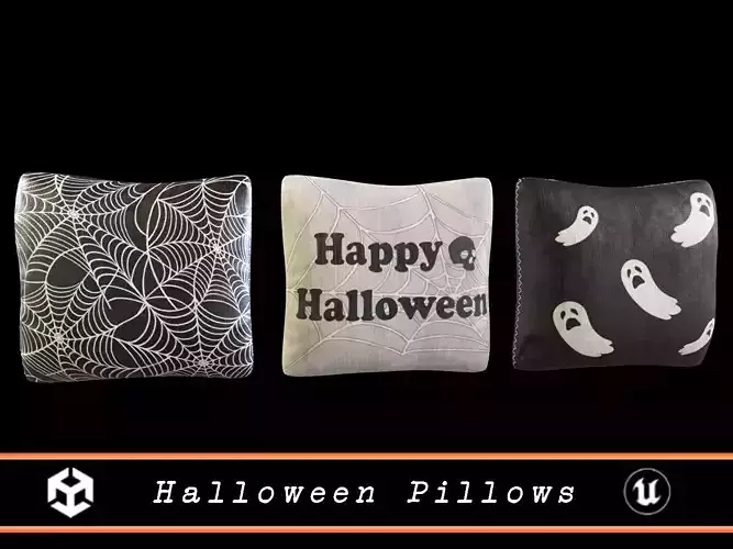 Halloween Pillows Decoration Low-poly 3D model