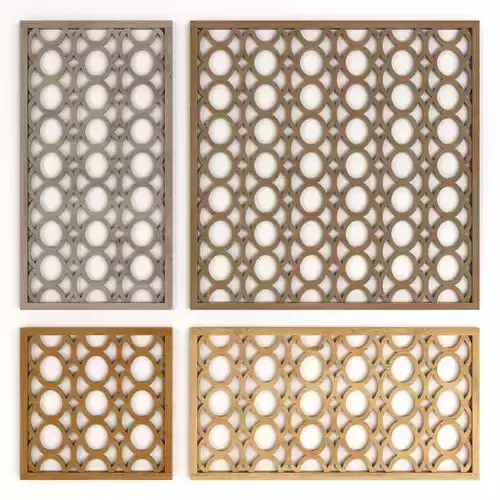 Wood Arabic Islamic pattern decorative grill screen