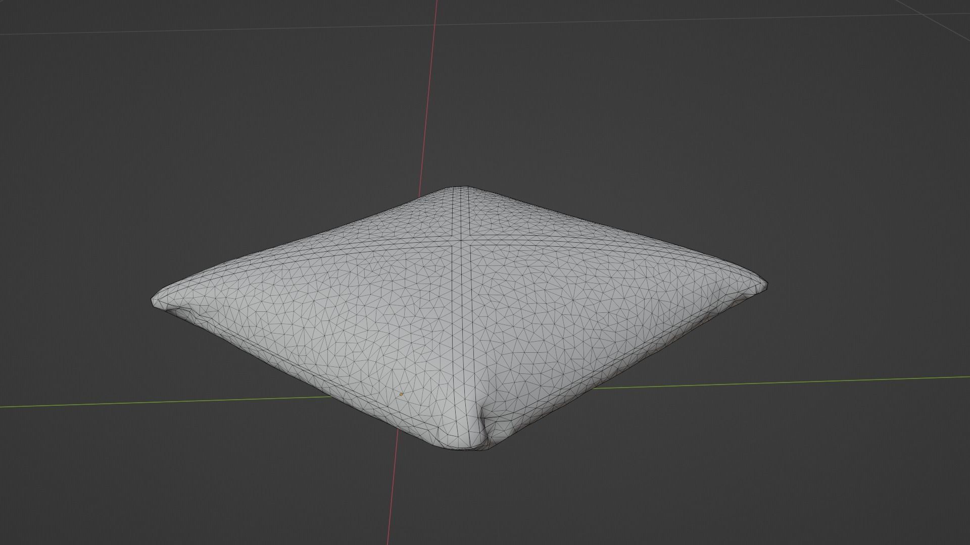 Pillow Low-poly 3D model_7