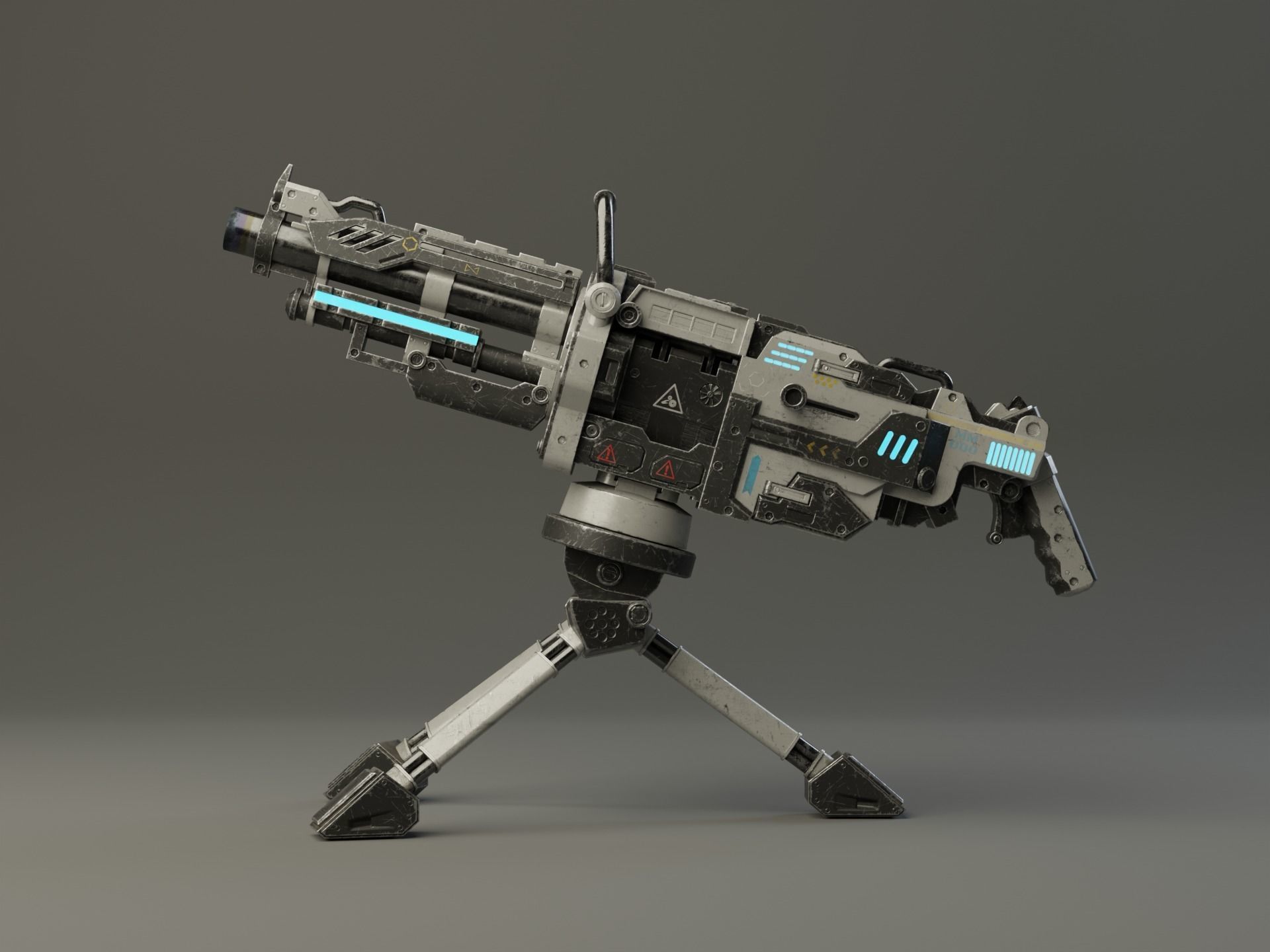 Realistic Grenade Launcher GameReady  Low-poly 3D model_1