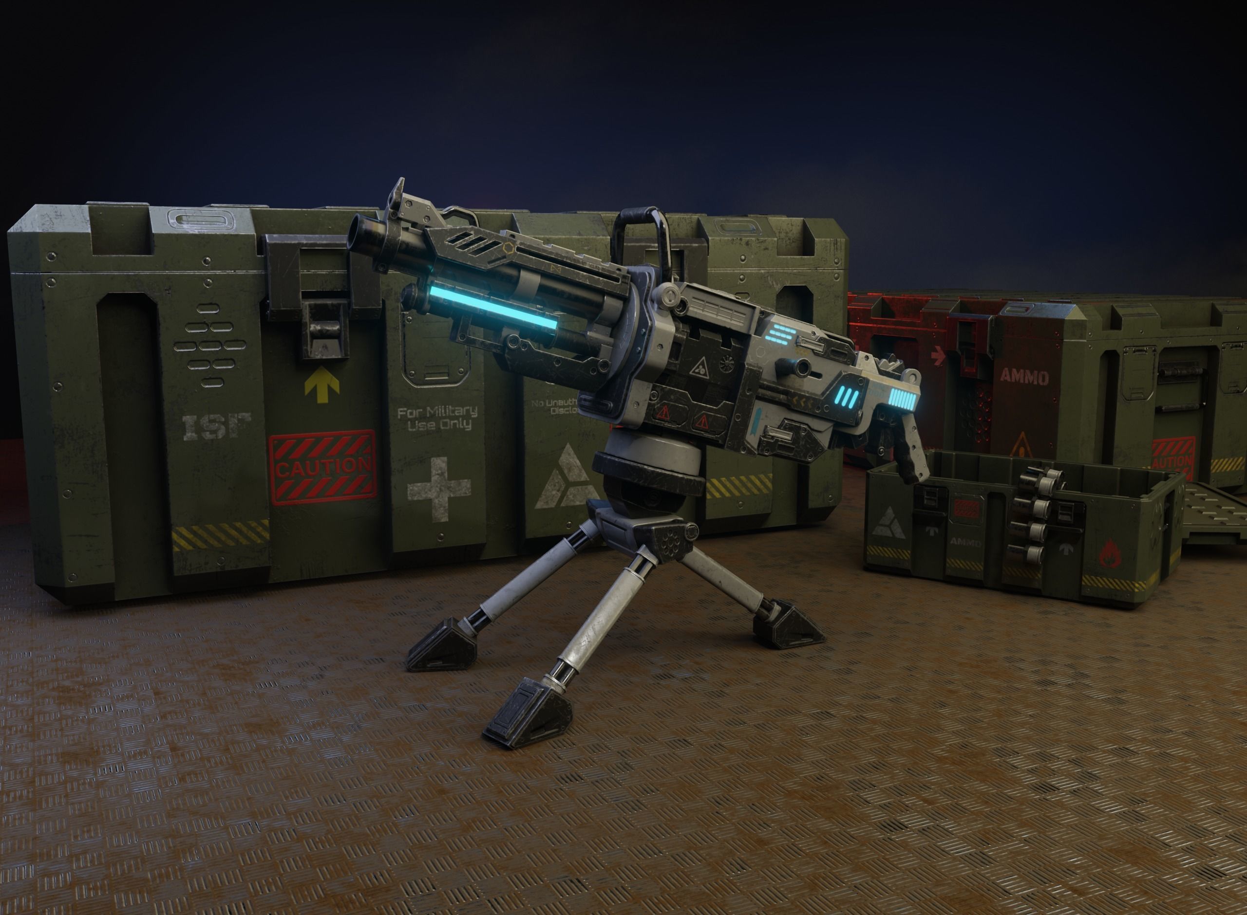 Realistic Grenade Launcher GameReady  Low-poly 3D model_6
