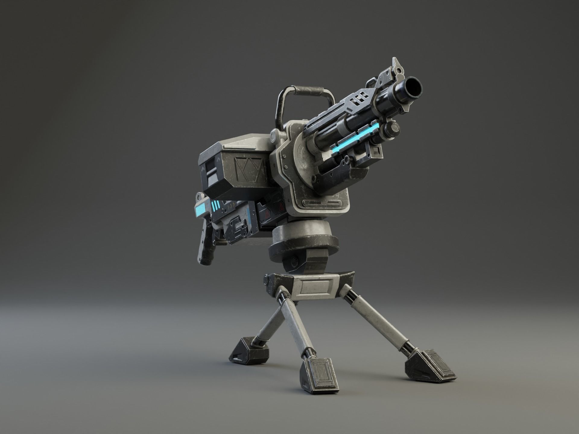 Realistic Grenade Launcher GameReady  Low-poly 3D model_4