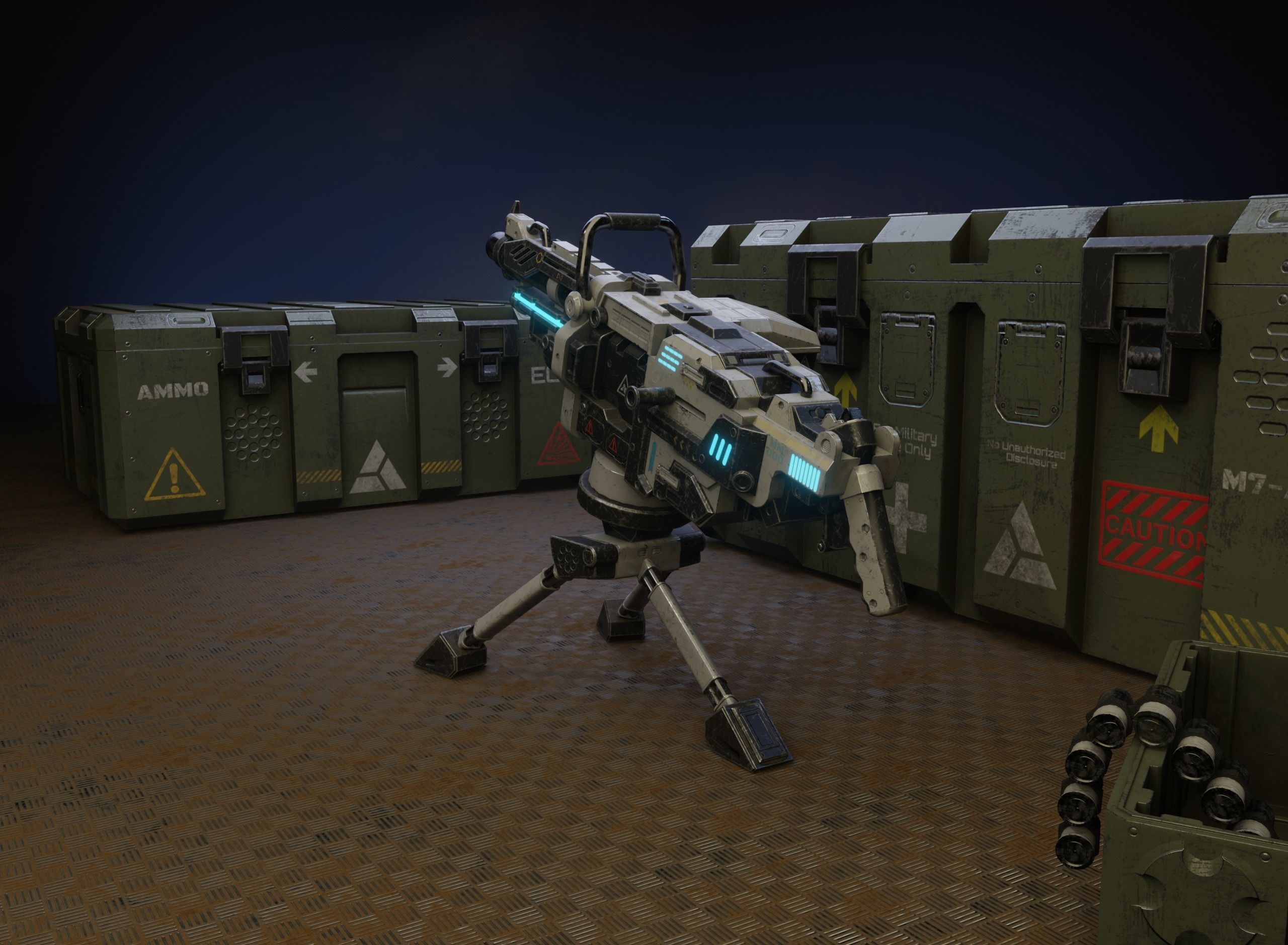 Realistic Grenade Launcher GameReady  Low-poly 3D model_7