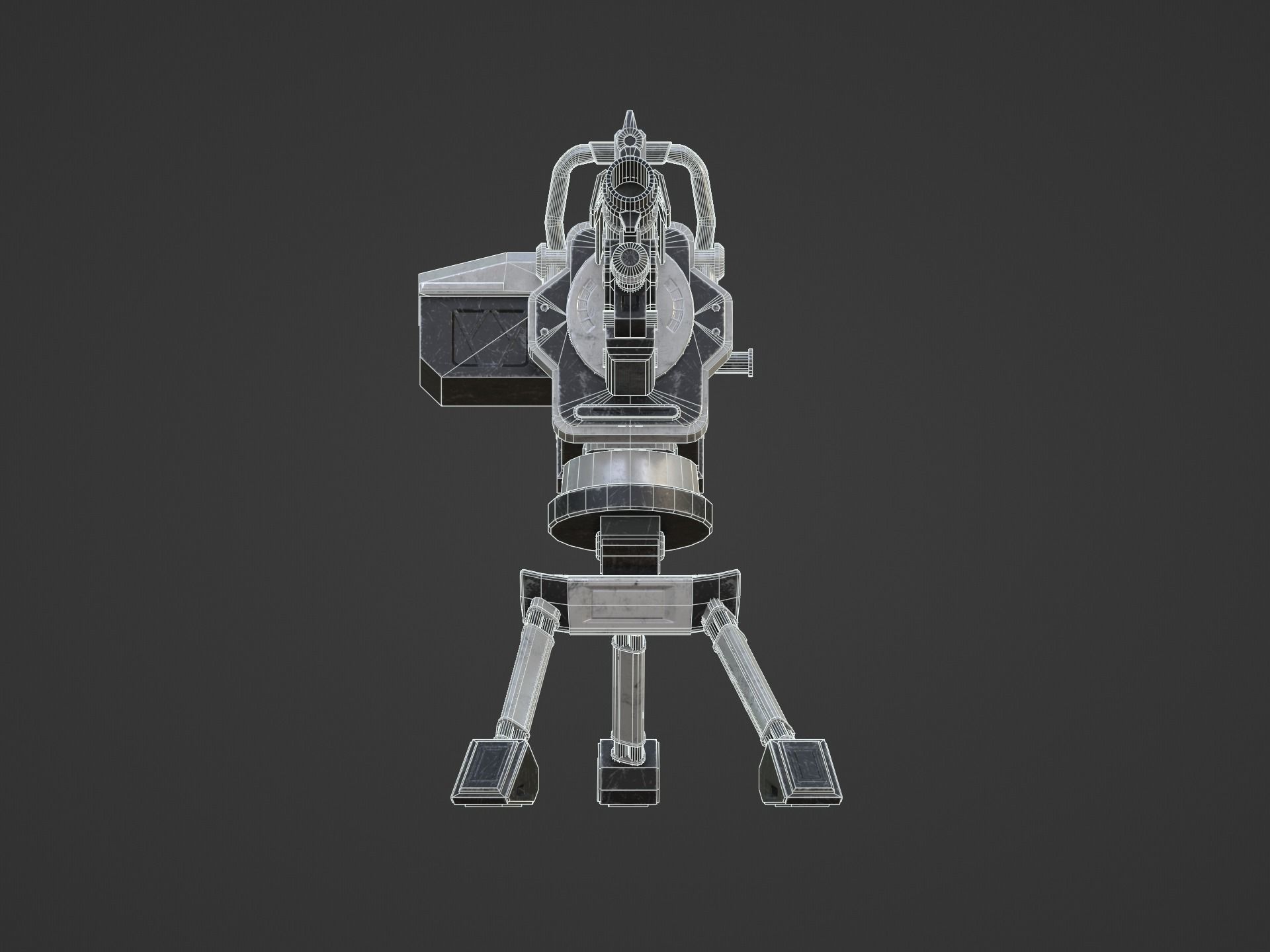 Realistic Grenade Launcher GameReady  Low-poly 3D model_10