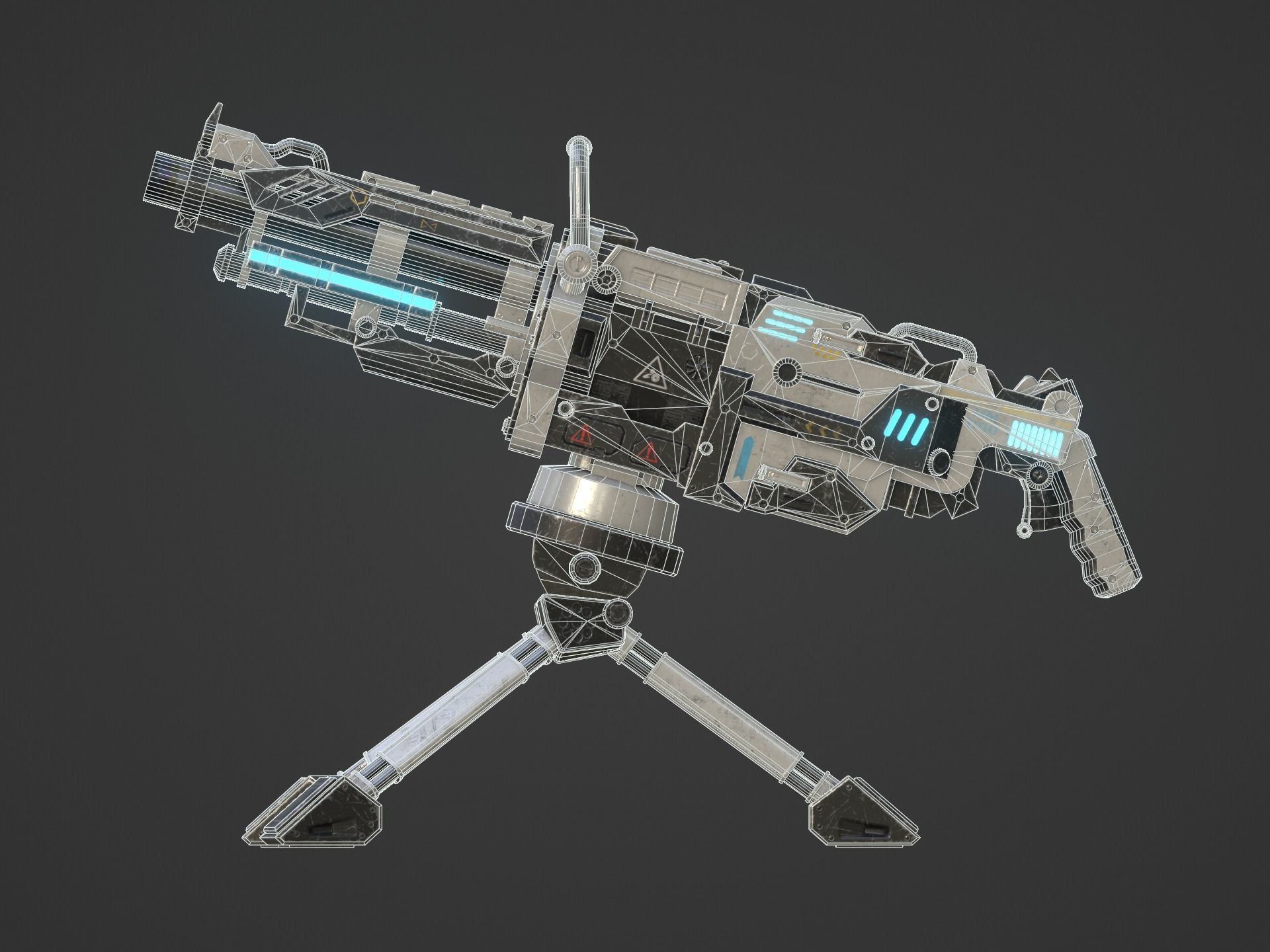 Realistic Grenade Launcher GameReady  Low-poly 3D model_11
