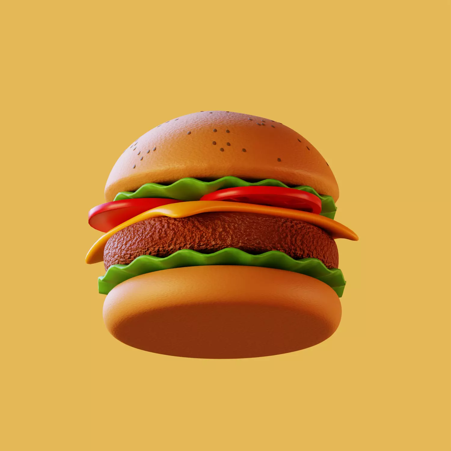 burger 3D model_0