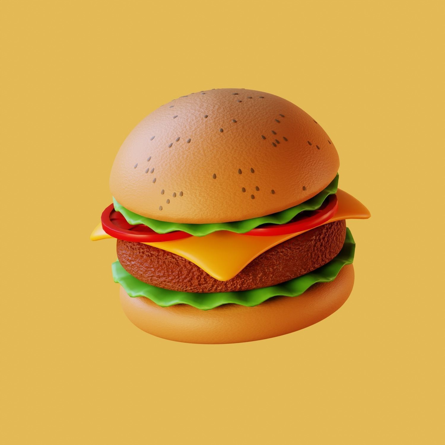 burger 3D model_1