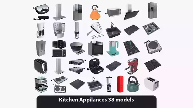 Kitchen 3D Appliance 38 models 3D Model Collection