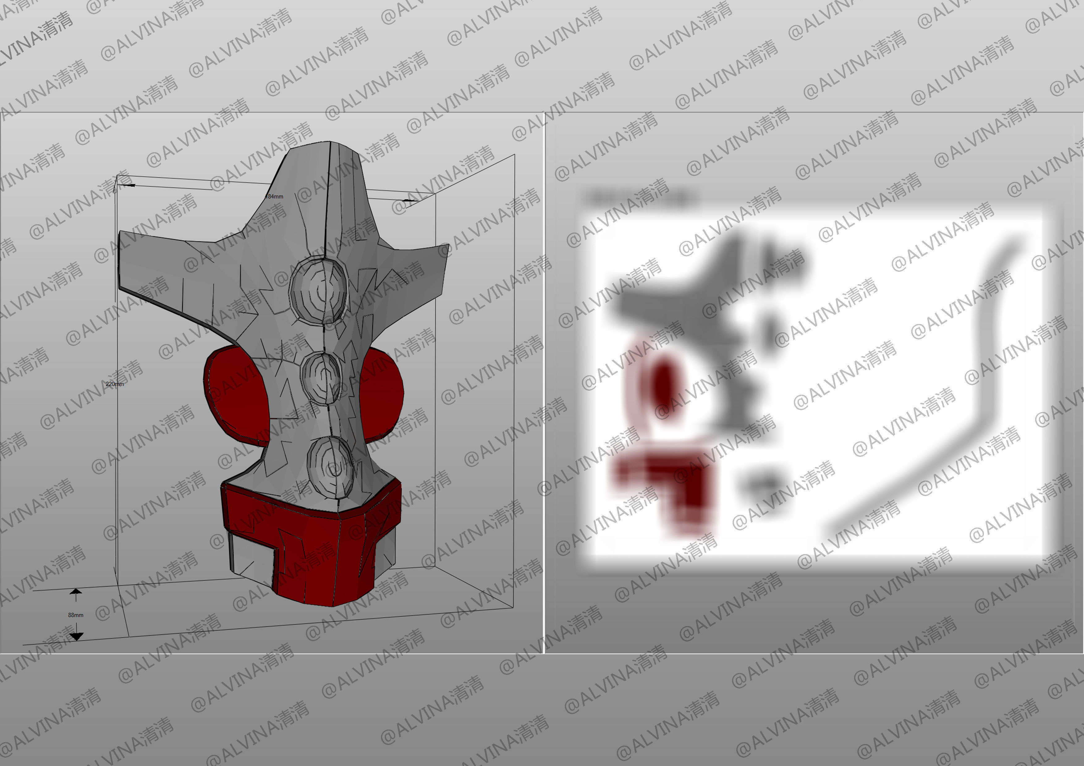 3D model Armor Hero Dragon Armor - DIY Cosplay Pepakura Foam Template ...