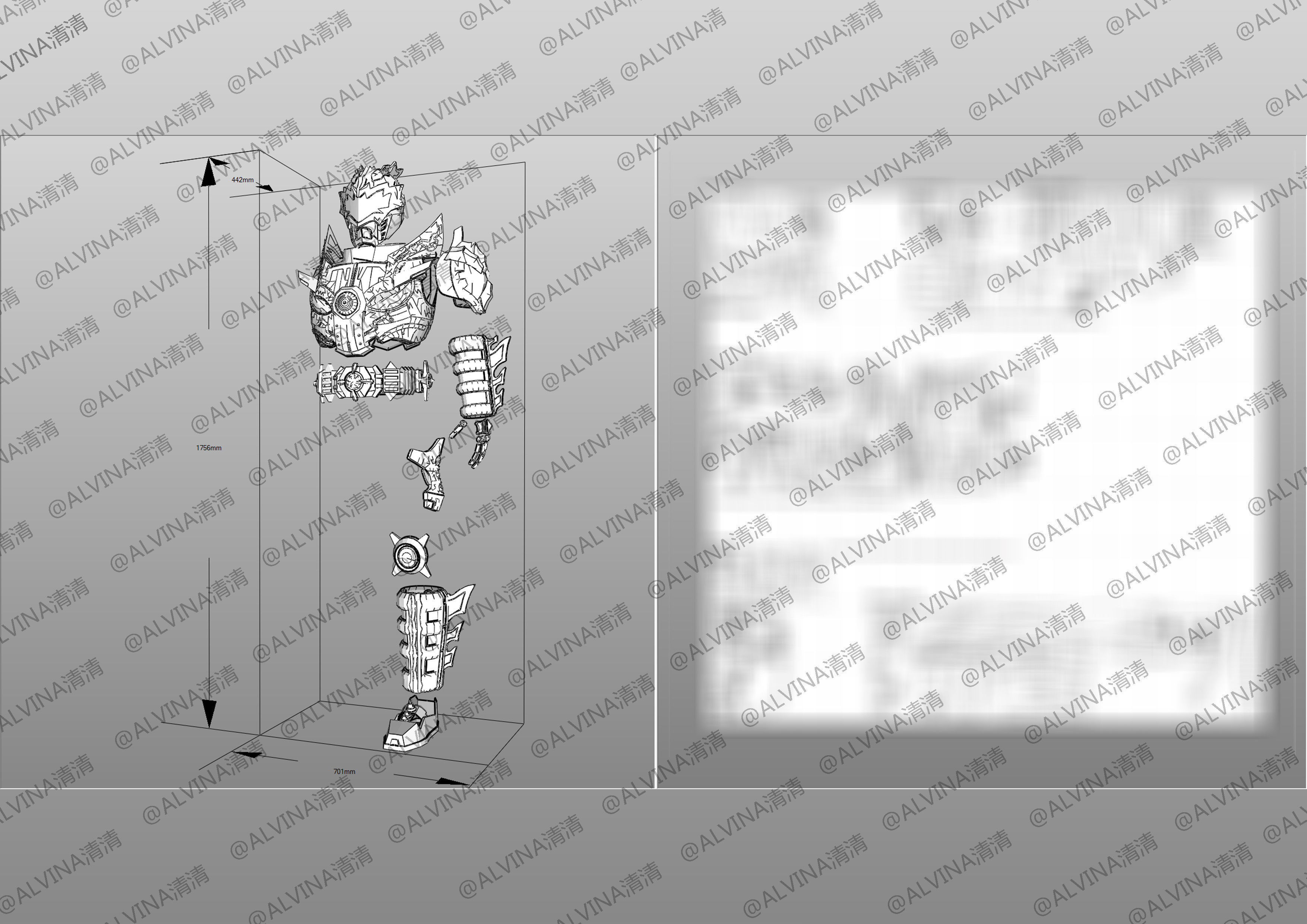 3D model Armor Hero Dragon Armor - DIY Cosplay Pepakura Foam Template ...