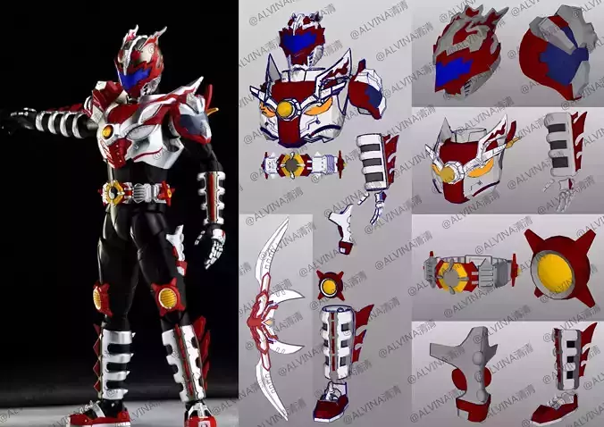 Armor Hero Dragon Armor - DIY Cosplay Pepakura Foam Template