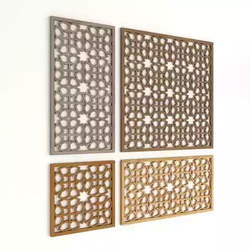  Wood Arabic Islamic pattern decorative grill screen