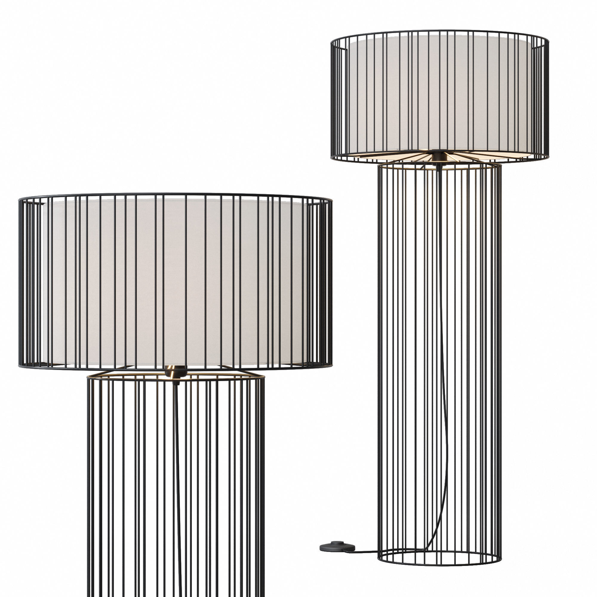 Floor lamp Faro Barcelona LINDA 3D model_2
