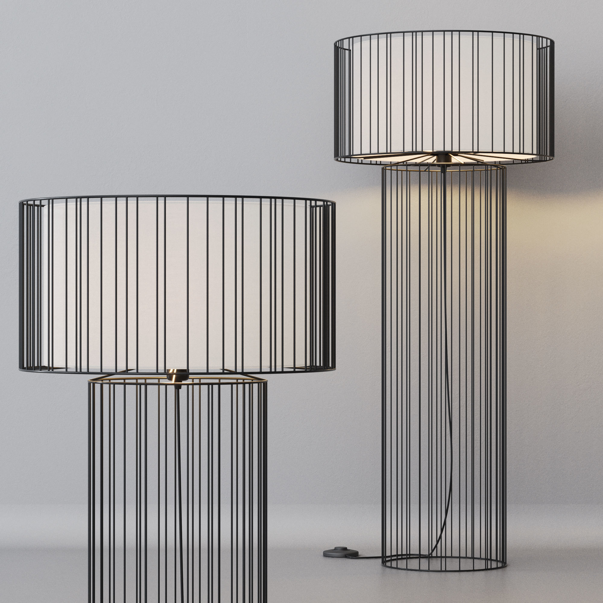 Floor lamp Faro Barcelona LINDA 3D model_6