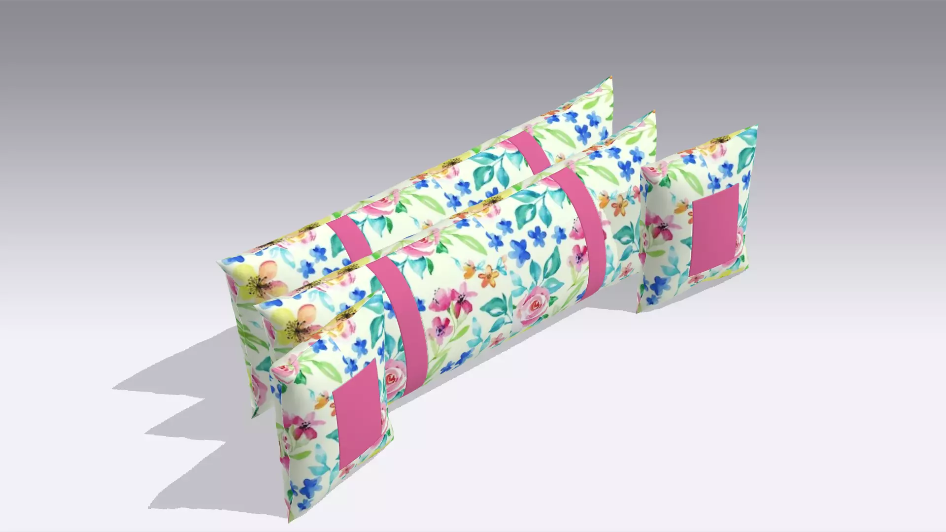 Pillow Low-poly 3D model_0