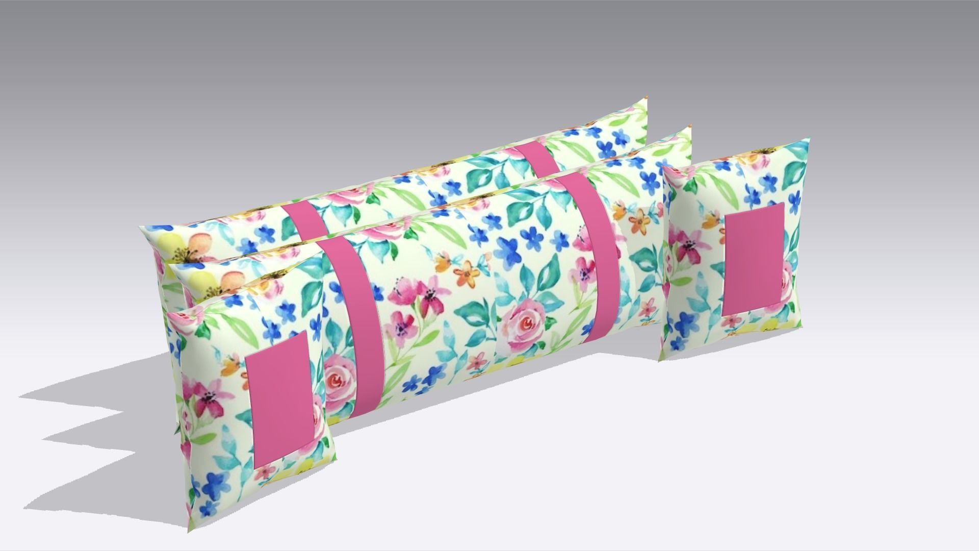 Pillow Low-poly 3D model_2