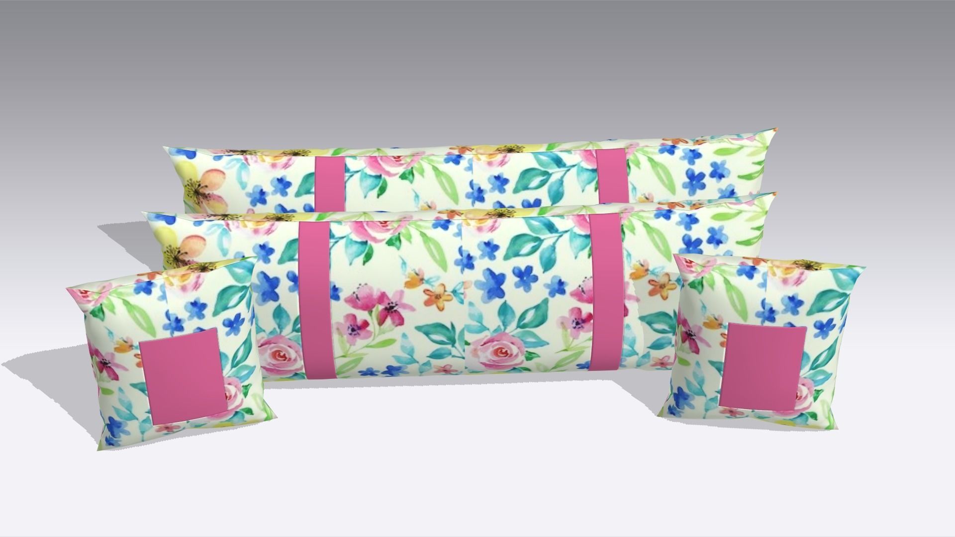 Pillow Low-poly 3D model_4