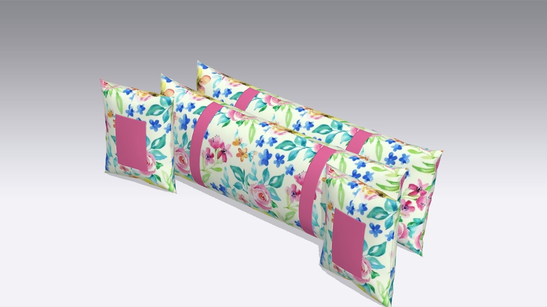 Pillow Low-poly 3D model_5