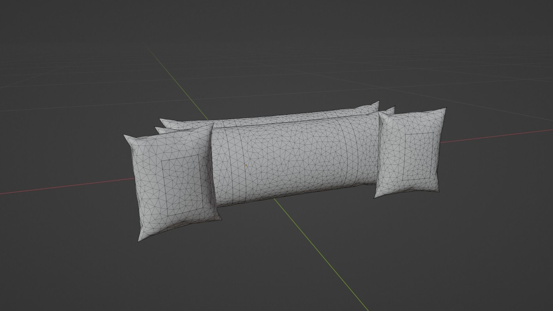 Pillow Low-poly 3D model_6