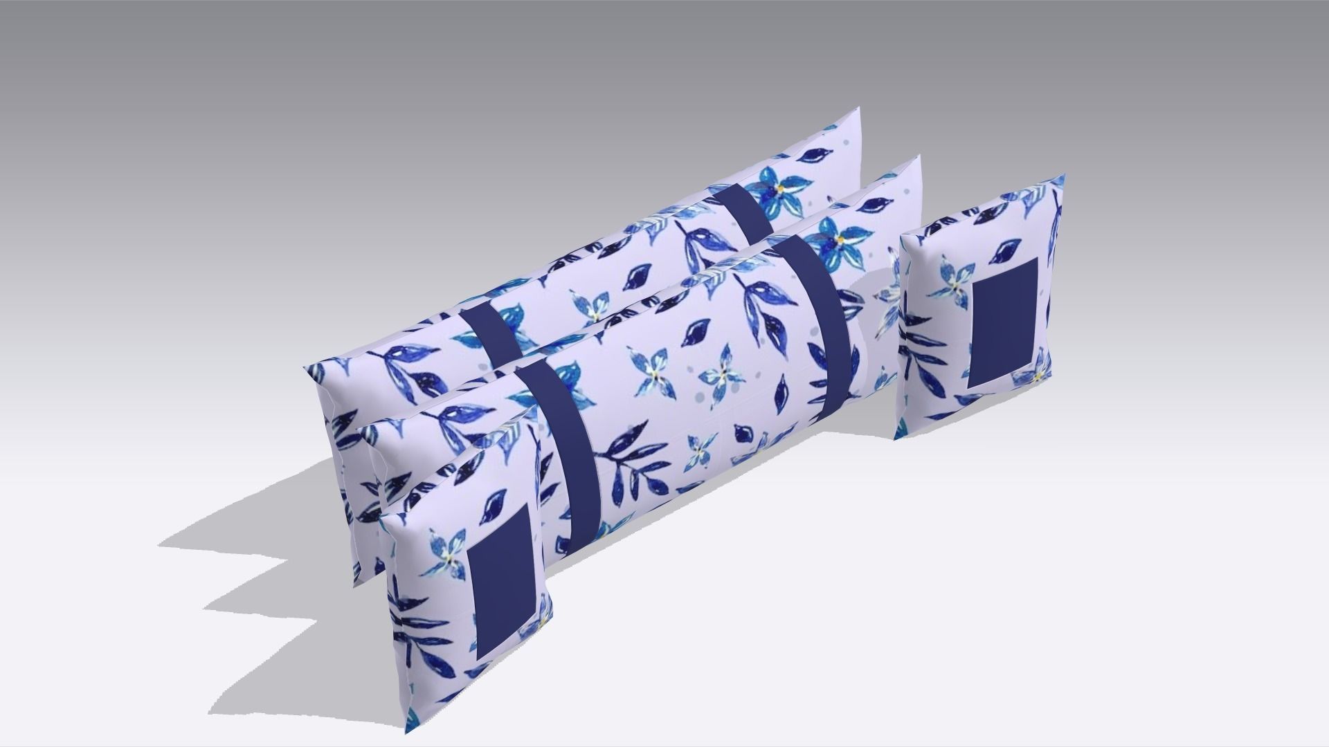 Pillow Low-poly 3D model_4