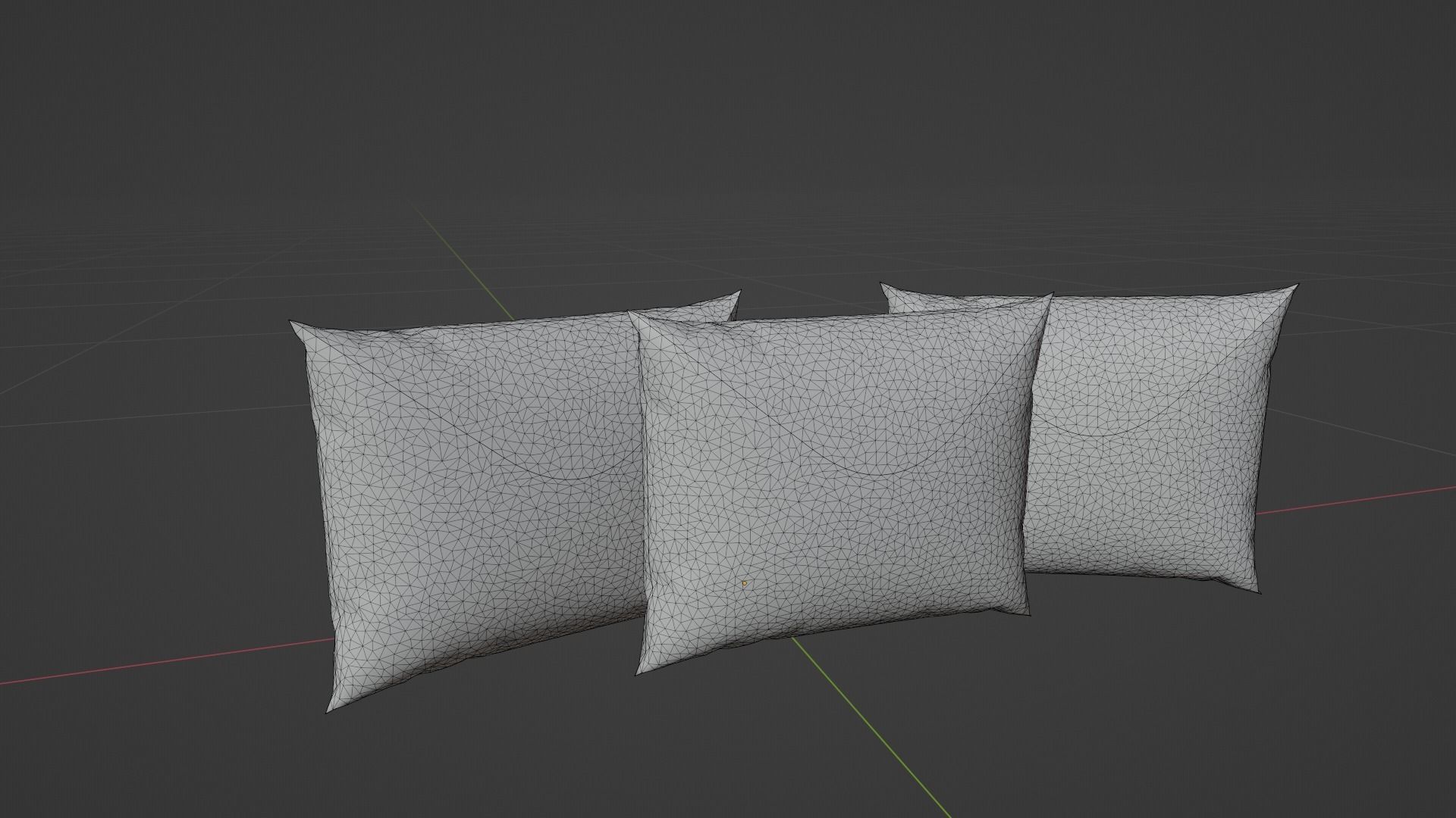 Pillow Low-poly 3D model_6