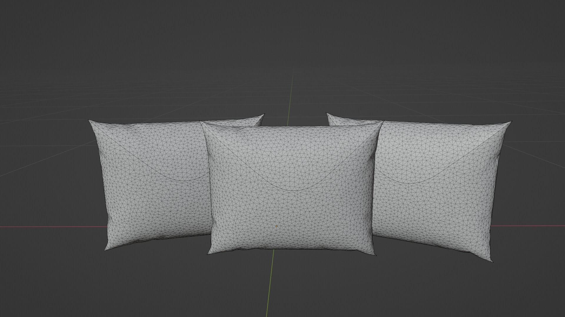 Pillow Low-poly 3D model_7