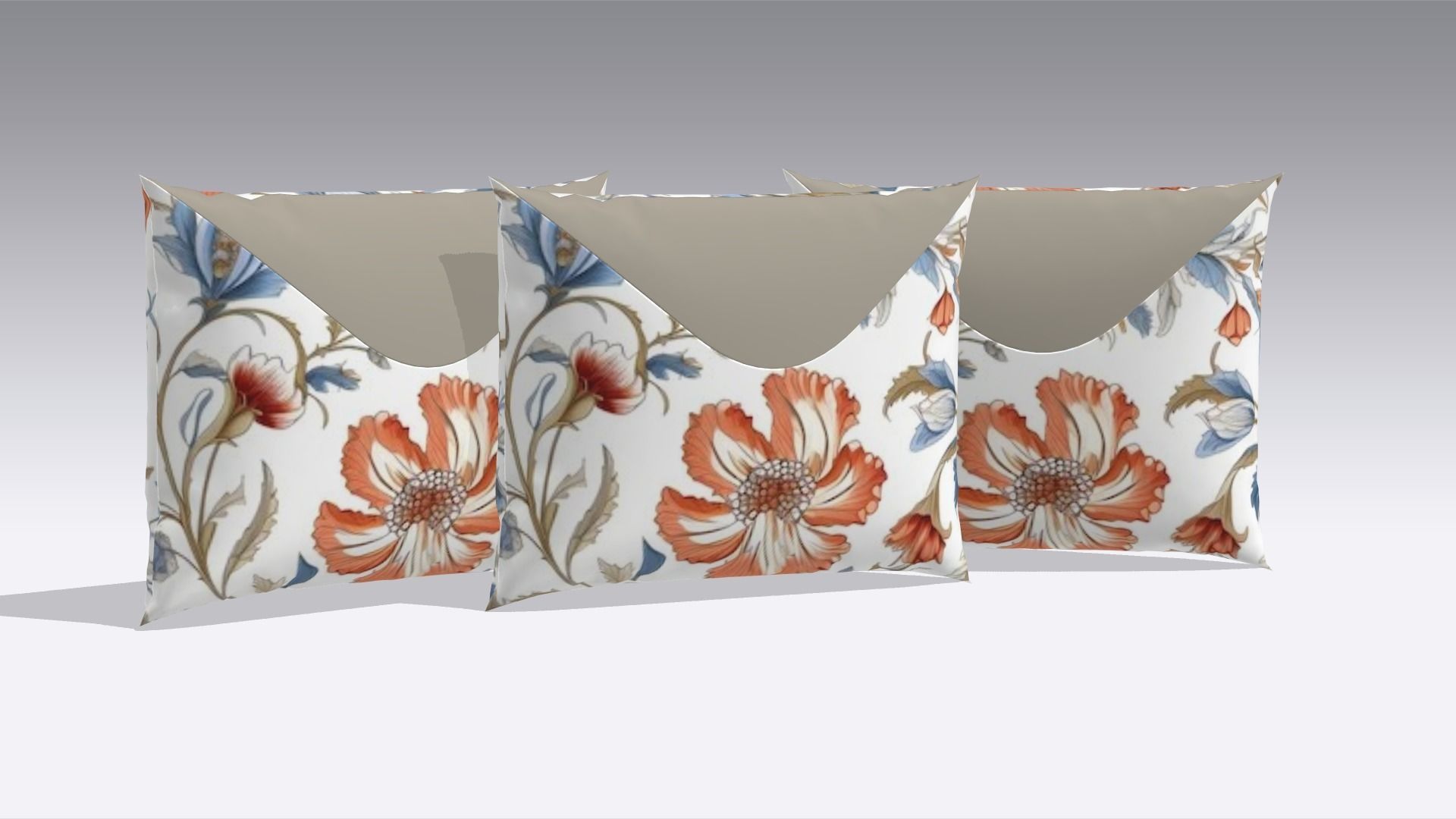 Pillow Low-poly 3D model_4