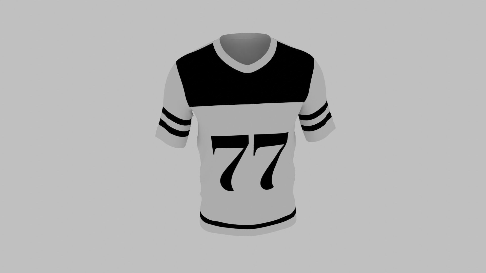 Soccer Uniform Low-poly 3D model_3