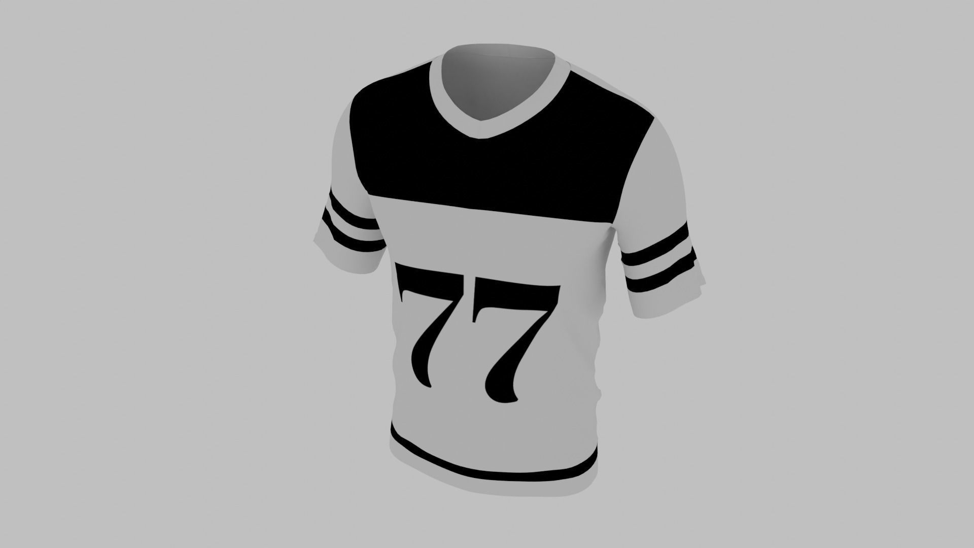 Soccer Uniform Low-poly 3D model_7