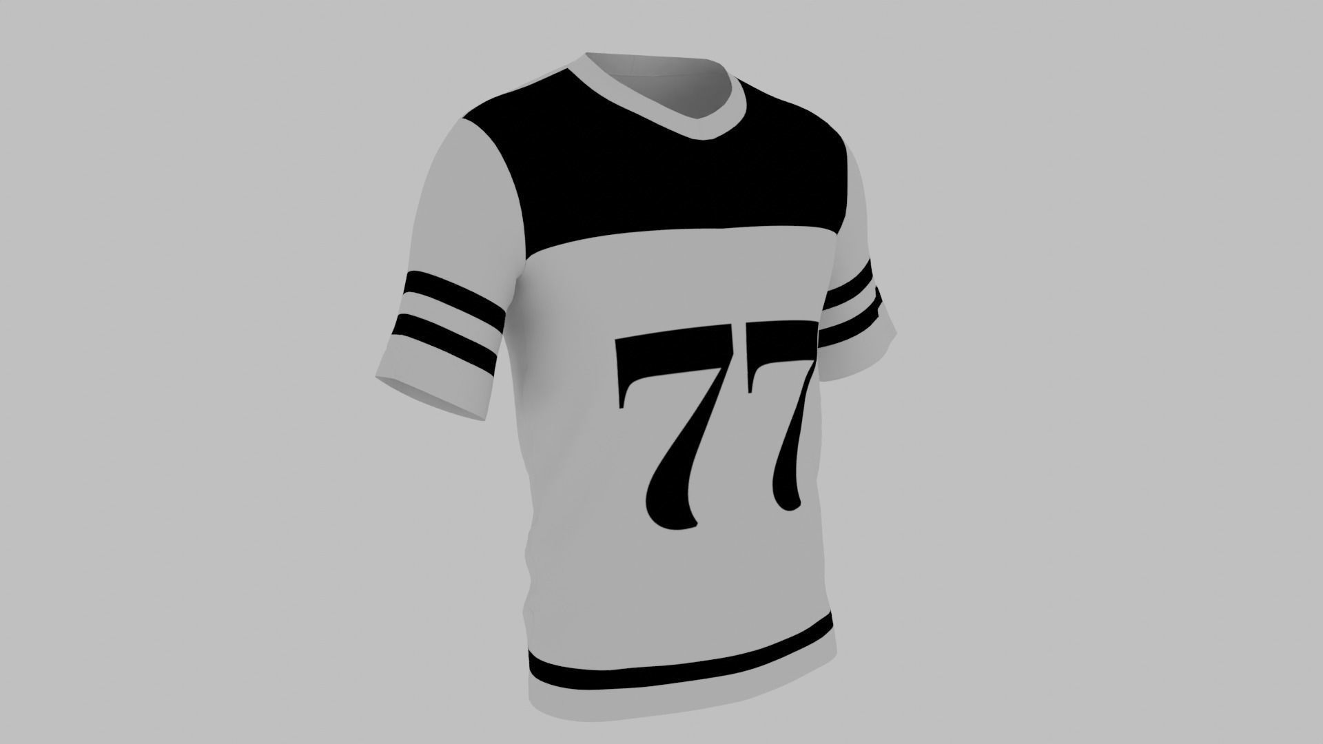 Soccer Uniform Low-poly 3D model_4